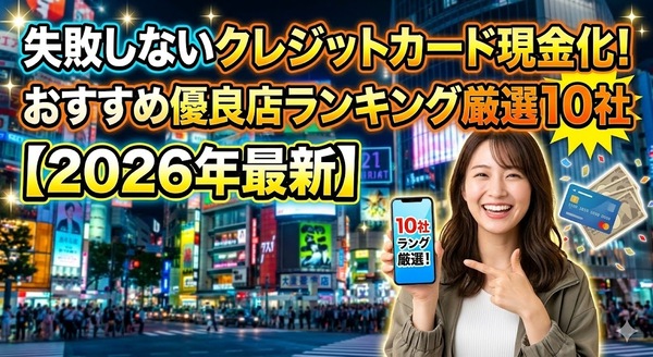 失敗しないクレジットカード現金化！おすすめ優良店ランキング厳選10社【2026年最新】